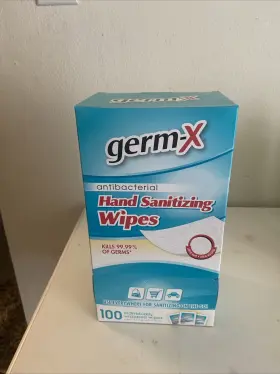 072785035959 GERM-X Antibacterial Wipes Singles Box
