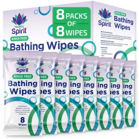 HSNRBW8-8 HEALTHY SPIRIT Rinse Body Bathing Wipes Pack