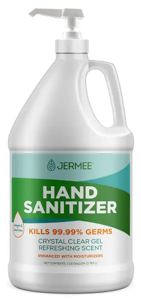B088C1VR4T JERMEE Sanitizer Gel Alcohol Gallon Pump Aloe Vera