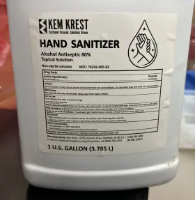 130047 KEM KREST Gallon Sanitizer Alcohol Antiseptic #3