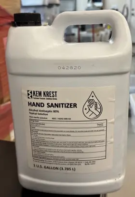 130047 KEM KREST Gallon Sanitizer Alcohol Antiseptic
