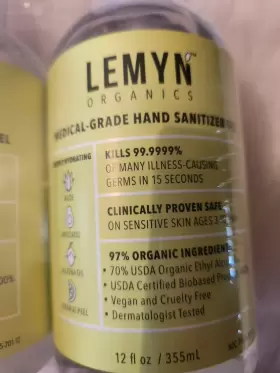 379835000005 LEMYN ORGANICS Medical Sanitizer Gel Pump Ab #3