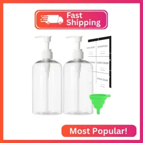 Lewistin Sk001 Soap Dispenser With Waterproof Labels Thickened Plastic Hand For