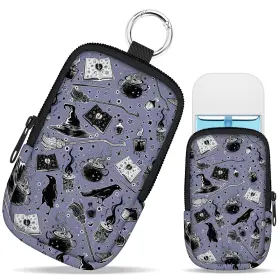 B0DJVP28DR MCAPIRIVO Goth Sanitizer Spray Pouch Snap Hook