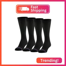 Medipeds 8579-mw Unisex-adult Crew Socks With Non-binding Top And Cushion Multipairs B