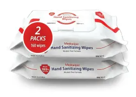 MDW001 MEDIWIPER Alcohol Sanitizing Wipes Antibacterial