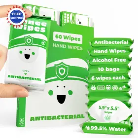 860013600631 MOONIES Antibacterial Wipes Pack Travel