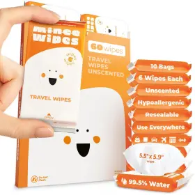 MWW10 MOONIES Impossibly Travel Wipes Water Safe Sensitive