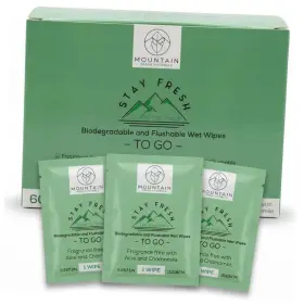 SFTG23 MOUNTAIN FRESH NATURALS Flushable Wipes Go Balanced