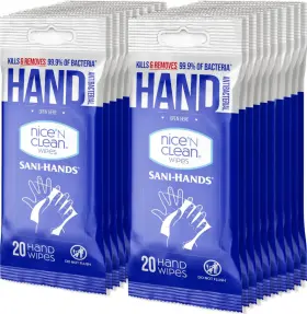Q0117R20 NICE-PAK PRODUCTS Antibacterial Wipes Sensitive Skin