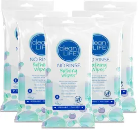 BD2406 NO-RINSE Bathing Wipes Cleanlife Pack Premoistened