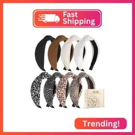 G2372K-11-N OBEOBY Fashion Leopard Headbands Knotted Women