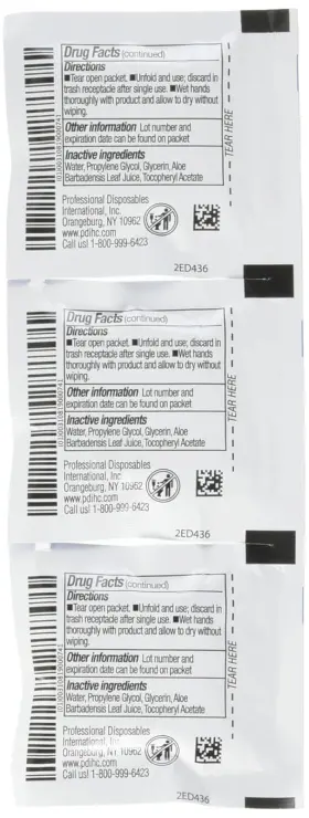 69461 PDI Sani Sanitizer Wipes Effectively Kill Germs Packets #2