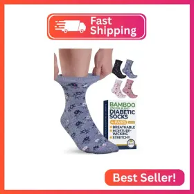 456LXL005 PEMBROOK Ankle Diabetic Socks Women Men Flowers