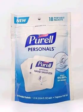 073852294286 PURELL Personals Sanitizer Single Packets
