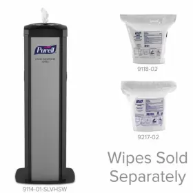 9114-01-SLVHSW PURELL Sanitizing Wipes Floor Stand Dispenser #2