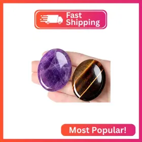 B09QGQD4R2 QINJIEJIE Worry Stone Tigers Amethyst Healing Sto