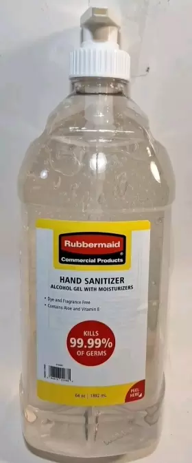 2133301 RUBBERMAID Sanitizer Pump Bottle Gel Unscented Aloe