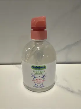 971857370926 SAFETYES Sanitizer Antibacterial Pump Bottle