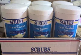92991 SCRUBS Lemon Sanitizer Wipes Total