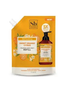 850034069630 SOAPBOX Foaming Soap Refill Sweet Citrus Gentle