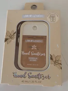 60904 SOUR LEMON Scented Sanitizer Spray Vanilla Scent