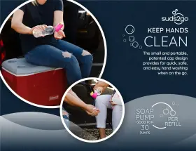 860007413391 SUDS2GO Refillable Caps Pack Disposable Water #3