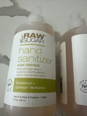 RS-574 SUGAR RAW Sanitizer Gel Coconut Lemon Verbena Vegan #2