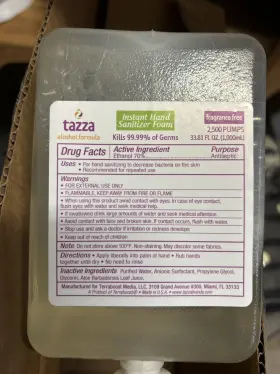 33.81 TAZZA Sanitizer Foam Refill Bottle