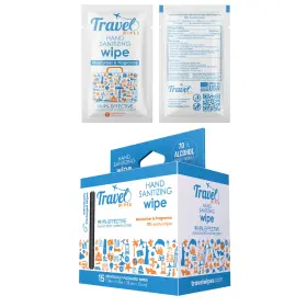 Travel Wipes 197644641673 Hand Sanitizing 15ct Individually Wrapped Fresh Citrus Scent Moisturiz Inch
