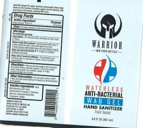 6508-01-668-1399 WARRIOR Tubes Waterless Anti Bacterial Gel #2