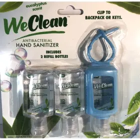 500139 WECLEAN Sanitizer Eucalyptus Scent Travel Rubber Clip