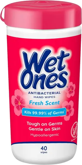 04703 WET ONES Antibacterial Wipes Scent