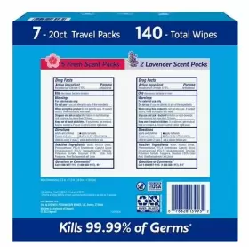 076828047237 WET ONES Antibacterial Wipes Scent Lavender #2