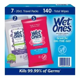 076828047237 WET ONES Antibacterial Wipes Scent Lavender