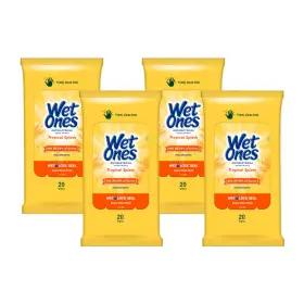 191566104087 WET ONES Antibacterial Wipes Tropical Splash