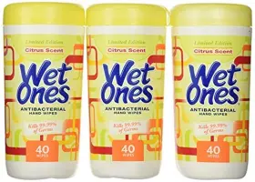 313041333335 WET ONES Antibacterial Wipes Citrus Pack