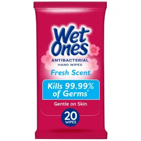48432 WET ONES Antibacterial Wipe Scent Travel Pack