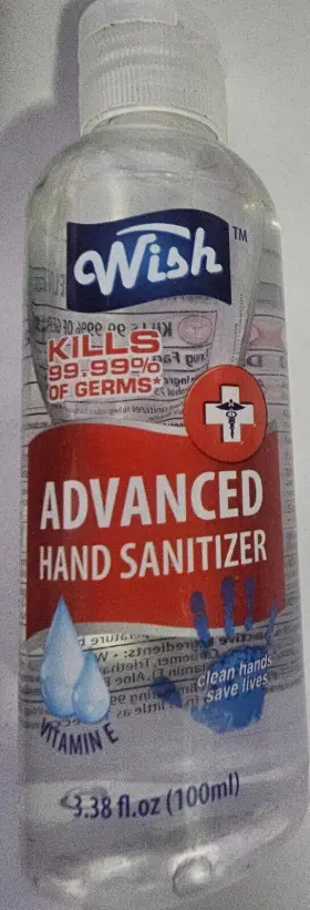 Wish 191554602113 Advance Hand Sanitizer Antiviral Antibacterial 3.38oz Pocket Size Vitamin E