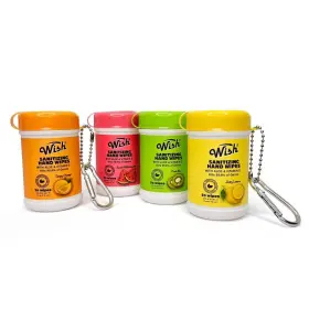 191554693005 WISH Sanitizing Wipes Keychain Scent Set