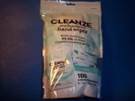 New 100 Cleanze Individually Wrapped Hand Wipes With Aloe - 6.5 X 4.5 Th. Fixed Price $16.49.