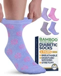 Pembrook Ankle Diabetic Socks For Women & Men - 4 Medium, Sun Pack Pairs. Fixed Price $24.34.
