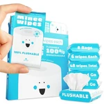 Impossibly Compact Travel Flushable Wipes With Natural 6 Count (pack Of 8). Fixed Price $21.46.