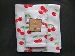 3 Deborah Connelly Designer Cherries Towel Set Nwt 1 Bath & 2 Hand Towels. Fixed Price $41.99.
