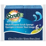 Scrubit 6 Pk Non Scratch Dish Scrub Sponges Kitchen Bathroom Cleaning Sponge Set. Fixed Price $12.59.