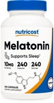 Nutricost Melatonin 10mg, 240 Tablets - 10mg Per Serving, Non-gmo, Gluten Free. Fixed Price $10.00.