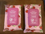 Biopure 2 Pk 80 Total Anti-bacterial Hand Wipes Strawberry Shortcake New. Fixed Price $13.99.