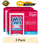 (2 Pack) Wet Ones Antibacterial Hand Wipes, Fresh Scent, 24 Ct Individually Wrap. Fixed Price $12.29.