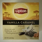 Lipton Vanilla Caramel Black Tea Pyramid Bags. Fixed Price $6.00.