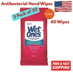 Wet Ones Antibacterial Hand Wipes Fresh Scent 60 Count (3 Packs Of 20) Sensitive. Fixed Price $14.99.